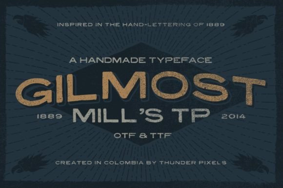Gilmost Mill s: A Stylish Retro Display Font for Modern Creativity