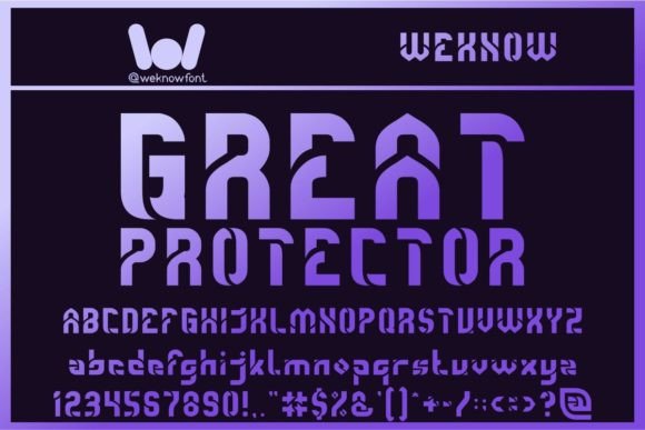 Great Protector: A Techno Display Font That Elevates Creative Workflows