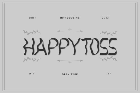 Happy Toss: A Bold, Wavy Display Font